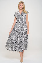 Load image into Gallery viewer, RENEE C Printed Smocked Waist Maxi Dress