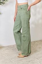 Load image into Gallery viewer, RISEN Full Size Raw Hem Wide-Leg Jeans