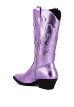 Load image into Gallery viewer, Cowby Metallic Faux Leather Cowboy Boots