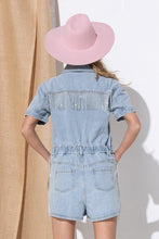 Load image into Gallery viewer, Washed Denim Overall Romper