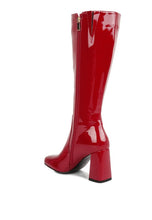 Load image into Gallery viewer, HYPNOTIZE Patent PU Block Heeled Calf Boots