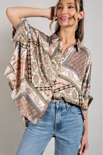 Load image into Gallery viewer, Printed Half Sleeve Blouse Top
