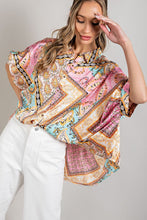 Load image into Gallery viewer, Printed Half Sleeve Blouse Top