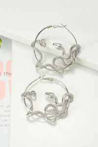 Snake hoop earrings