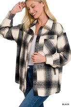 Load image into Gallery viewer, Oversized Yarn Dyed Plaid Longline Shacket