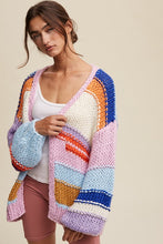 Load image into Gallery viewer, Hand Knit Multi Striped Cardigan