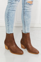 Load image into Gallery viewer, MMShoes Love the Journey Stacked Heel Chelsea Boot in Chestnut