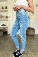 Load image into Gallery viewer, Judy Blue Full Size Distressed Straight Jeans with Patch Pockets