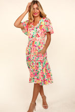 Load image into Gallery viewer, Haptics Tiered Floral Midi Dress with Pockets