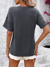 Load image into Gallery viewer, V-Neck Dropped Shoulder T-Shirt