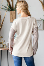 Load image into Gallery viewer, Heimish Color Block Exposed Seam Ribbed T-Shirt