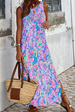 Load image into Gallery viewer, Slit Printed Wide Strap Midi Dress