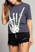 Load image into Gallery viewer, Skeleton Rock Hand Sign Graphic Top