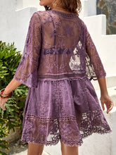 Load image into Gallery viewer, Lace Detail Plunge Cover-Up Dress