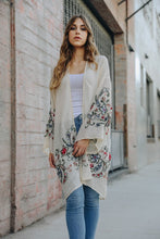 Load image into Gallery viewer, Long Floral Kimono Cardigan