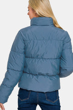 Load image into Gallery viewer, Zenana Zip Up Turtleneck Puffer Jacket with Pockets