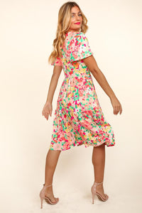 Haptics Tiered Floral Midi Dress with Pockets