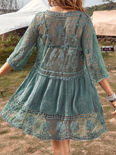 Load image into Gallery viewer, Lace Detail Plunge Cover-Up Dress