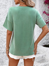 Load image into Gallery viewer, V-Neck Dropped Shoulder T-Shirt