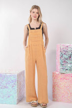 Load image into Gallery viewer, VERY J Texture Washed Wide Leg Overalls