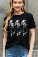 Load image into Gallery viewer, Simply Love Full Size Triple Skeletons Graphic Cotton Tee