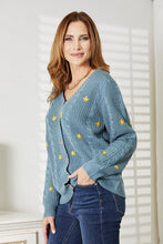 Load image into Gallery viewer, HEYSON Full Size Floral Embroidered Cable Cardigan
