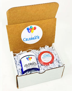 Website Exclusive** Celebrate Gift Box With Candle and Shower Steamers