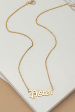 Load image into Gallery viewer, Laser cut zodiac sign pendant necklace
