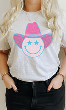 Load image into Gallery viewer, Star Cowboy Smiley Distressed Graphic Tee