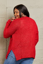 Load image into Gallery viewer, Heimish By The Fire Full Size Draped Detail Knit Sweater