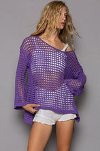Load image into Gallery viewer, POL Openwork Flare Sleeve Knit Cover Up