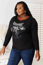 Load image into Gallery viewer, Double Take Sequin Graphic Dolman Sleeve Knit Top