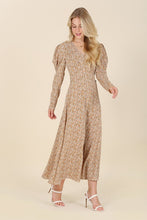 Load image into Gallery viewer, Fit and Flare floral maxi dress