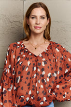 Load image into Gallery viewer, Hailey &amp; Co Come See Me Spotted Printed Chiffon Blouse