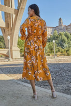 Load image into Gallery viewer, Double Take Full Size Floral Tie Back Flounce Sleeve Dress