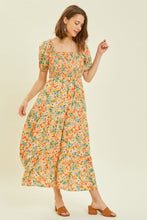 Load image into Gallery viewer, HEYSON Full Size Floral Smocked Tiered Midi Dress