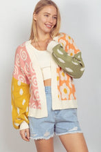 Load image into Gallery viewer, VERY J Color Block Open Front Long Sleeve Cardigan