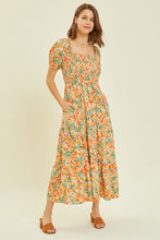 Load image into Gallery viewer, HEYSON Full Size Floral Smocked Tiered Midi Dress