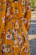 Load image into Gallery viewer, Double Take Full Size Floral Tie Back Flounce Sleeve Dress