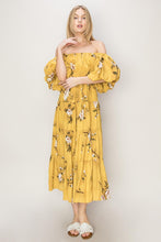Load image into Gallery viewer, HYFVE Floral Puff Sleeve Tiered Dress